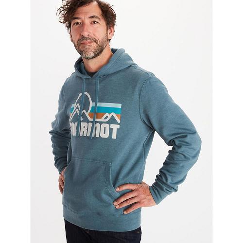 Marmot Clothes Blue Grey NZ - Coastal Hoodies Mens NZ1539482